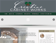 Tablet Screenshot of cabinetworksva.com